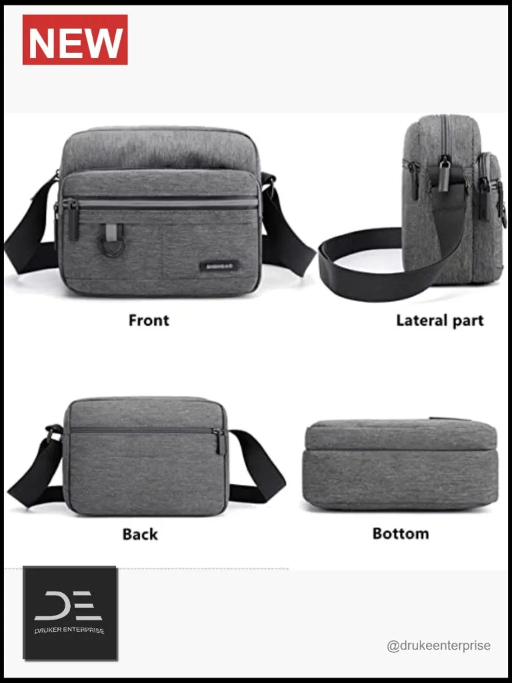 Canvas Crossbody Mini Messenger Bag for Cell Phone, Wallet, Key